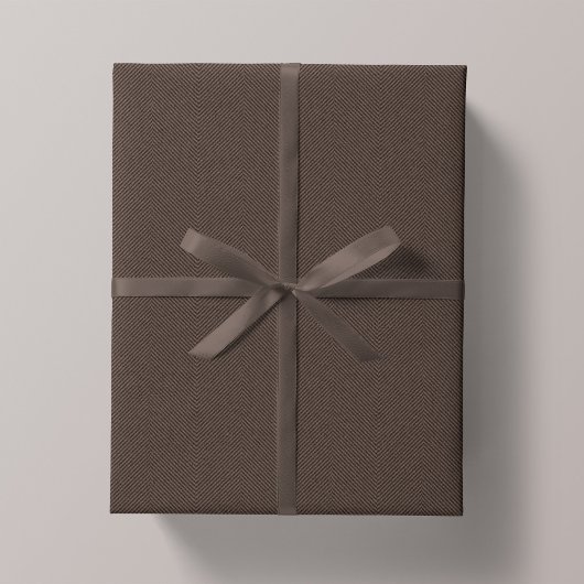 Klassieke visgraat tweed rustieke bruine vakantie cadeaupapier