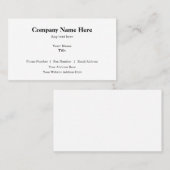 Klassieke Visitekaartje Layout Sjabloon (Voorkant / Achterkant)