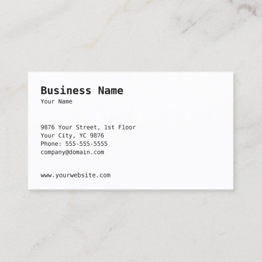 Klassieke visitekaartje met trendback (Achterkant)