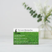 Klassieke Visitekaartjes voor Lawn Mowing Service (Staand voorkant)