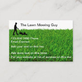 Klassieke Visitekaartjes voor Lawn Mowing Service (Voorkant)