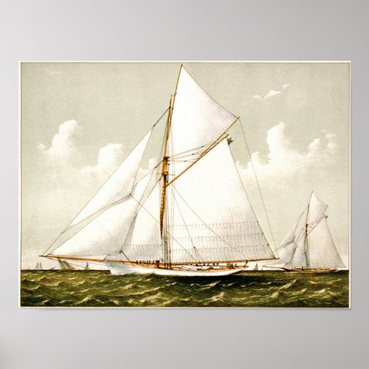 Klassieke visserij - Zeilboten Poster (Voorkant)