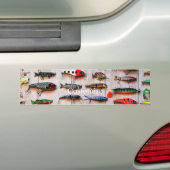 Klassieke Vist Lures Thunder_Cove Bumpersticker (Op auto)