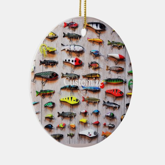 Klassieke Vist Lures Thunder_Cove Keramisch Ornament (Rechts)