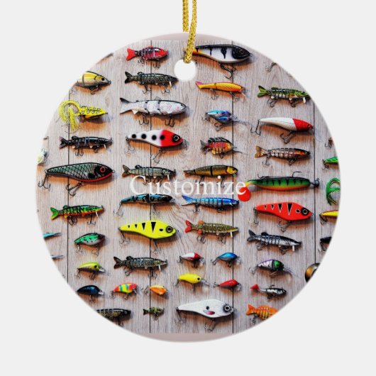 Klassieke Vist Lures Thunder_Cove Keramisch Ornament (Voorkant)