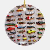 Klassieke Vist Lures Thunder_Cove Keramisch Ornament (Achterkant)