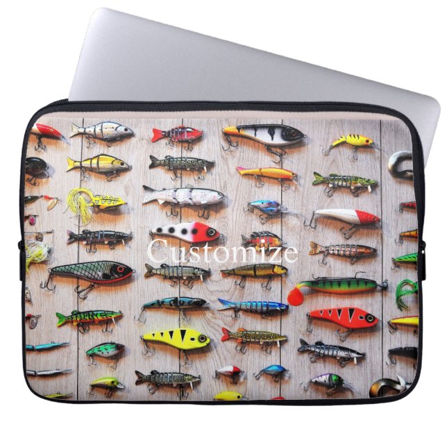 Klassieke Vist Lures Thunder_Cove Laptop Sleeve (Voorkant)