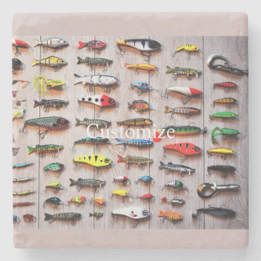 Klassieke Vist Lures Thunder_Cove Stenen Onderzetter (Voorkant)