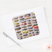 Klassieke Vist Lures Thunder_Cove Vierkante Sticker (Envelop)