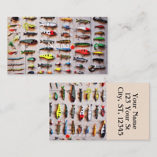 Klassieke Vist Lures Thunder_Cove Visitekaartje (Voorkant / Achterkant)