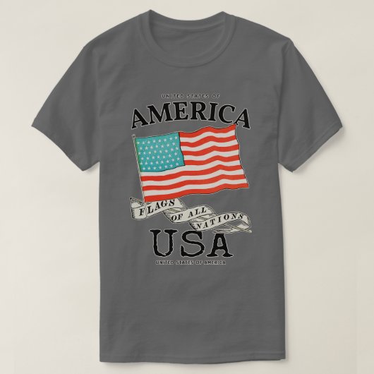 Klassieke vlag van Amerika T-shirt (Design voorkant)