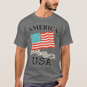 Klassieke vlag van Amerika T-shirt