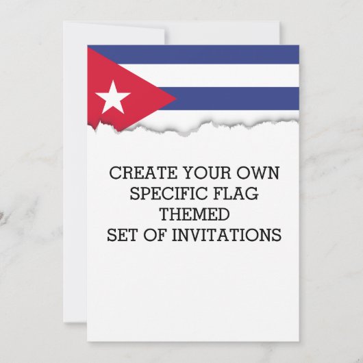 Klassieke vlag van Cuba Kaart (Voorkant)