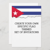 Klassieke vlag van Cuba Kaart (Voorkant / Achterkant)