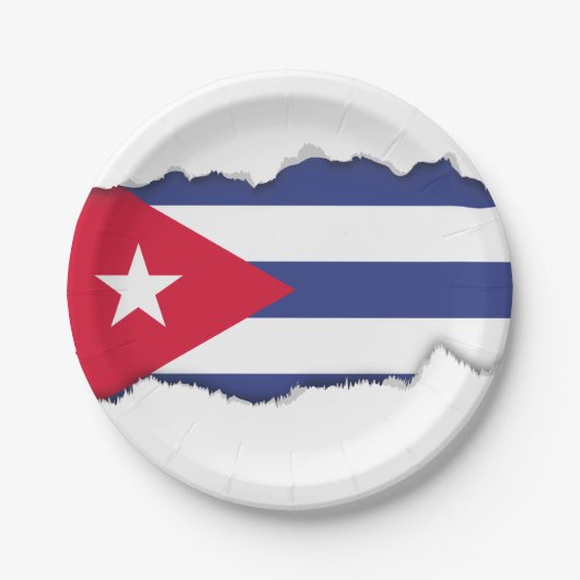 Klassieke vlag van Cuba Papieren Bordje (Voorkant)