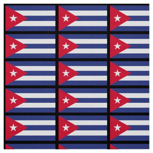 Klassieke vlag van Cuba Stof (Swatch)