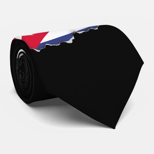 Klassieke vlag van Cuba Stropdas (Opgerold)