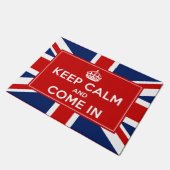 Klassieke vlag van de UK Union - Kalm houden en bi Deurmat (Schuin)