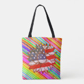 Klassieke Vlag van de VS Tote Bag (Achterkant)