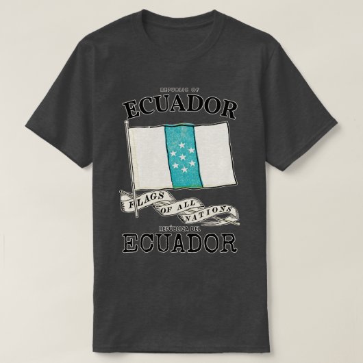 Klassieke vlag van Ecuador T-shirt (Design voorkant)