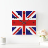 Klassieke vlag van het Verenigd Koninkrijk De EU-v Vierkante Klok (Huis)