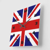 Klassieke vlag van het Verenigd Koninkrijk De EU-v Vierkante Klok (Hoek)