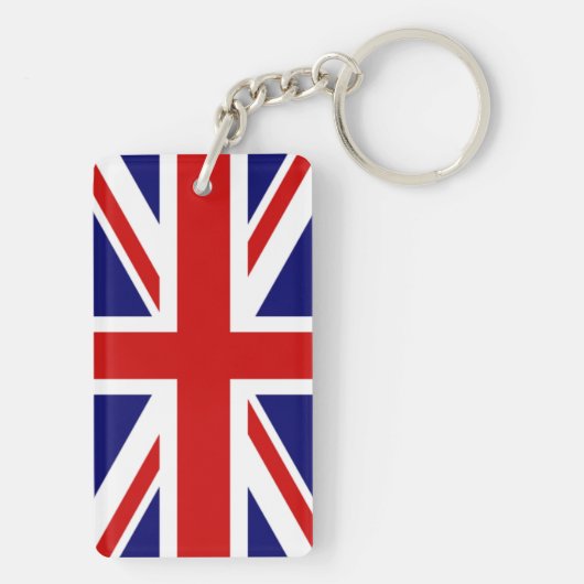 Klassieke vlag van het Verenigd Koninkrijk Sleutelhanger (achterkant)