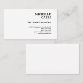 Klassieke vlakke eenvoudige minimalistische hedend visitekaartje (Voorkant / Achterkant)