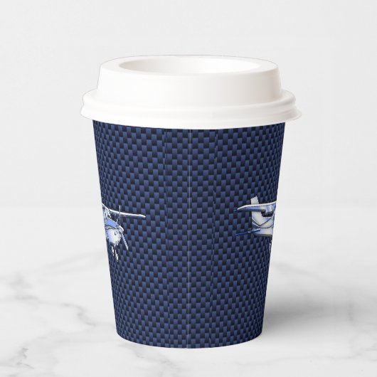 Klassieke vliegtuig Cessna Flying Carbon Fibre Papieren Bekers (Rechts)