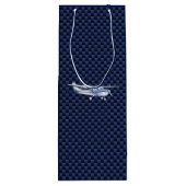 Klassieke vliegtuig Cessna Flying Carbon Fibre Wijn Cadeautas (Achterkant)