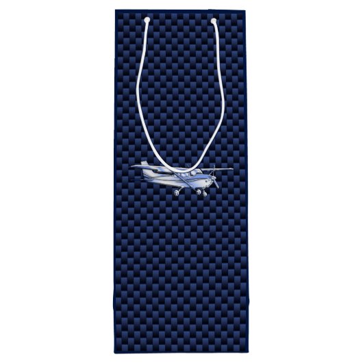 Klassieke vliegtuig Cessna Flying Carbon Fibre Wijn Cadeautas (Achterkant)