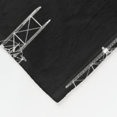 Klassieke vliegtuigpatronen  vlakke kunst Aangepas Fleece Deken (Hoek)