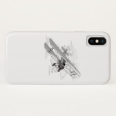 Klassieke vliegtuigvliegtuig Case-Mate iPhone case (Achterkant (horizontaal))