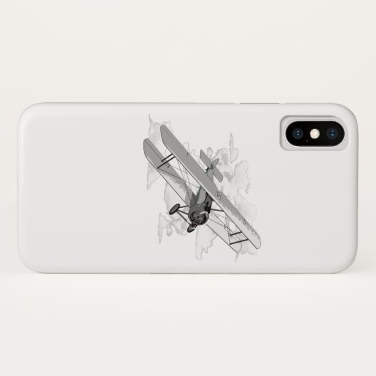 Klassieke vliegtuigvliegtuig Case-Mate iPhone case (Achterkant (horizontaal))