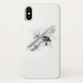 Klassieke vliegtuigvliegtuig Case-Mate iPhone case (Achterkant)