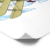 Klassieke vliegtuigvliegtuig poster (Hoek)