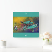  Klassieke vliegtuigwandklok Vierkante Klok (Huis)