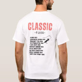 Klassieke vliegvissen vliegen t-shirt (Achterkant)
