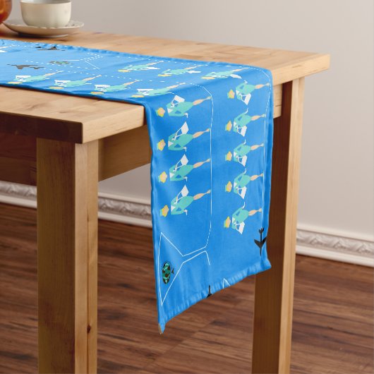 Klassieke vluchtbegeleider korte tafelloper (Voorbeeld)