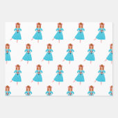 Klassieke voedingskraker, Ballerina Set van 3 Inpakpapier Vel (Voorkant 2)