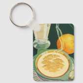 Klassieke voedingsmiddelen, dranken, gezond ontbij sleutelhanger (Voorkant)