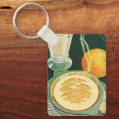 Klassieke voedingsmiddelen, dranken, gezond ontbij sleutelhanger (Voorkant)