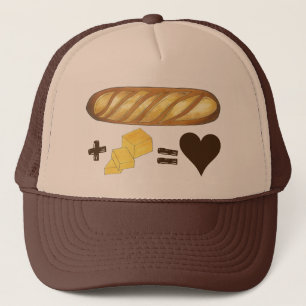 Klassieke voedselbroekbal + boter = liefdeshart trucker pet