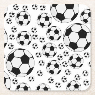 Klassieke Voetbal Bal Grafiek Traditionele Sportfa Kartonnen Onderzetters