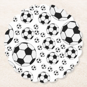 Klassieke Voetbal Bal Grafiek Traditionele Sportfa Kartonnen Onderzetters