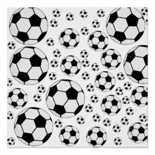 Klassieke Voetbal Bal Grafiek Traditionele Sportfa Perfect Poster