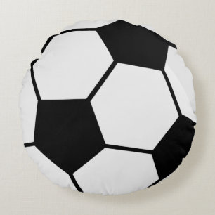 Klassieke Voetbal Bal Grafiek Traditionele Sportfa Rond Kussen