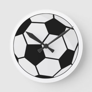 Klassieke Voetbal Bal Grafiek Traditionele Sportfa Ronde Klok