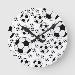 Klassieke Voetbal Bal Grafiek Traditionele Sportfa Ronde Klok