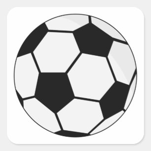 Klassieke Voetbal Bal Grafiek Traditionele Sportfa Vierkante Sticker